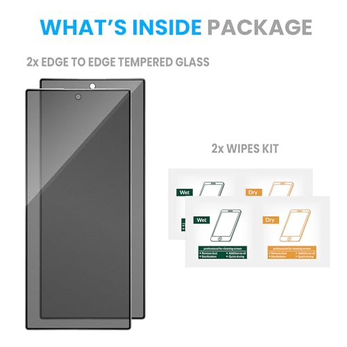 Image of ArmourPro Anti-Spy Matte Privacy Tempered Glass for Samsung Galaxy Z Fold 7 with Edge to Edge Protector Coverage and Easy Installation kit | Black, Pack of 2
