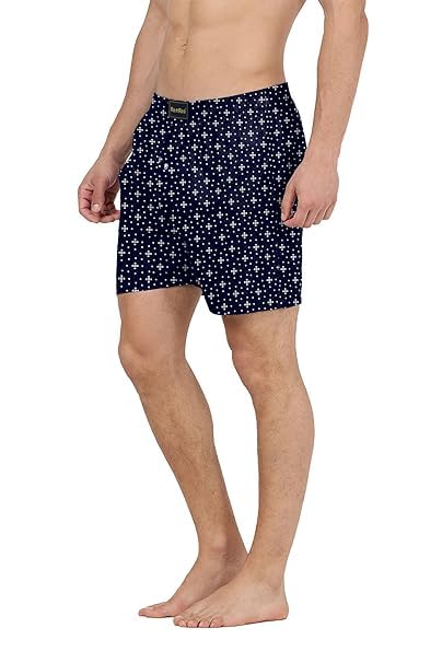 Image of Alenza Mens Pure Cotton Boxer Shorts in Different Color (Pack of 1 Piece)