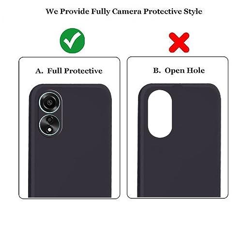 Image of A rtistque Liquid Silicone Back Cover Case for Oppo A78 5G Shockproof TPU Soft Flexible with Camera Protection - Black