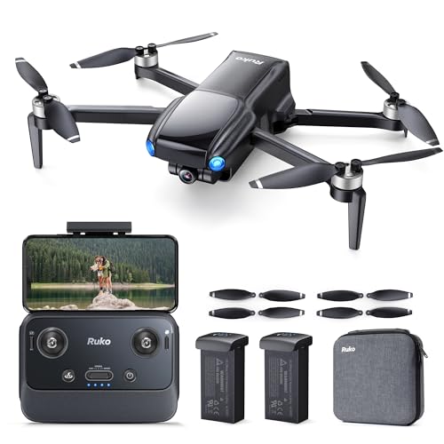 Ruko U11MINI Drones with Camera for Adults 4K, 70Mins 2 Batteries, Under 250g, Camera Drone with GPS TOF 9800FT Long Range Auto return for beginner