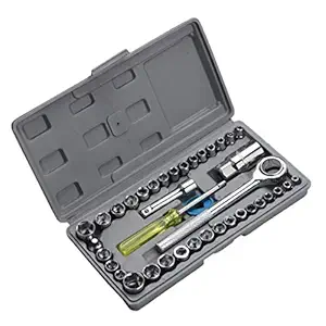 DRONA GRADE 40 in 1 Screw Driver Set Automobile Motorcycle Tool Box Set Socket Wrench Sleeve Suit Hardware Auto Car Repair Tools Socket Home Tool kit Set| Wrench Tool kit|