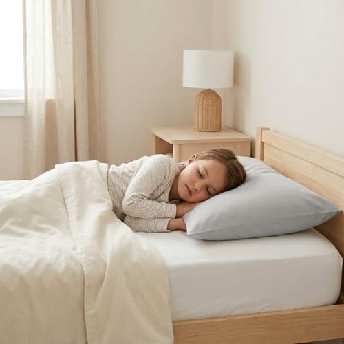 Image of 2-Pack Toddler Travel Pillowcases -100% Soft Microfiber, Breathable and Hypoallergenic - 14 inch by 20 inch Kids Pillowcases fits Pillows 14x19, 13x18 or 12x16, Solid Grey