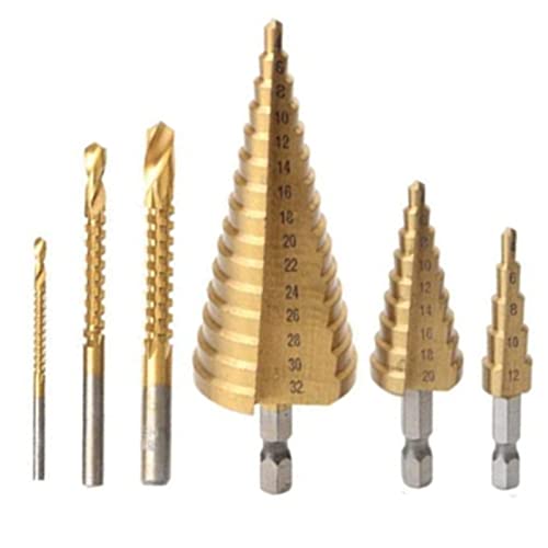Set de 6 brocas escalonadas y serradas para madera miniatura 1