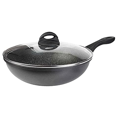 Sovereign Stone Non-Stick Wok with Lid Cover