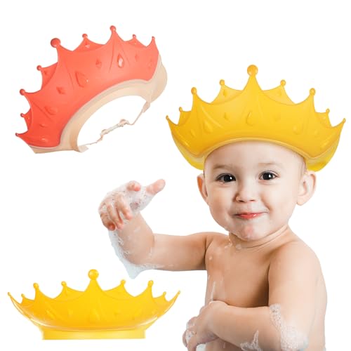 OSDUE Cappello Doccia Bambini, 2Pezzi Rregolabile Cuffia da Doccia per Bambini In Morbido Silicone, Prevenire l'Acqua Flusso Verso Occhi e Viso Visiera Doccia Bambini
