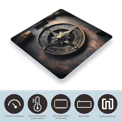 Báscula digital de baño con pantalla LCD y vidrio templado miniatura 3