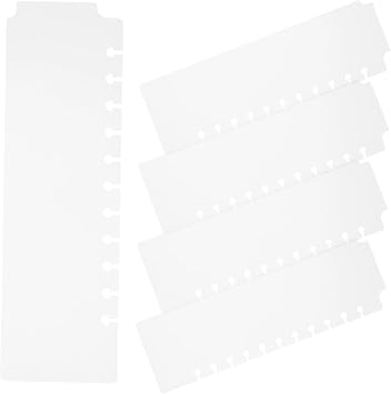 5Pcs Aesthetic Plastic Bookmark Dividers for Spiral Planners Transparent Month Binder Dividers Lightweight and for Notebook Organization and Document