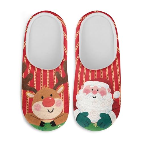 Slippers for Women Men Warm Bedroom Shoes Unisex Adult Non Slip Christmas Slippers2