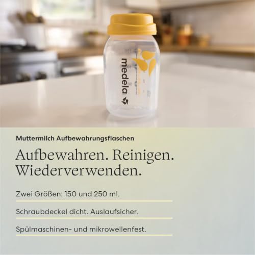 Medela All-in-One Set zur Aufbewahrung von Muttermilch mit 150ml-Flaschen, Easy Pour & wiederverwendbaren Muttermilchbeuteln… – Ansicht 5