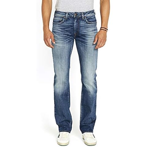 Buffalo David Bitton Men's Driven Relaxed Denim Jeans, Authentic and Sanded Indigo, 31W x 30L Cover