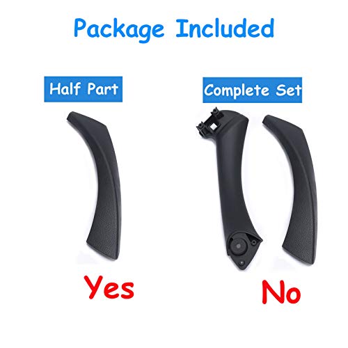 Ttcr-Ii Compatible With Bmw 3 Series Door Handle Cover 2006-2012, Half Part 1 Pc For E90 E91 Door Pull Handle Replacement Fits 323 325 328 330 335 Sedan & Touring (Black, Right Front/Rear) #TOP5