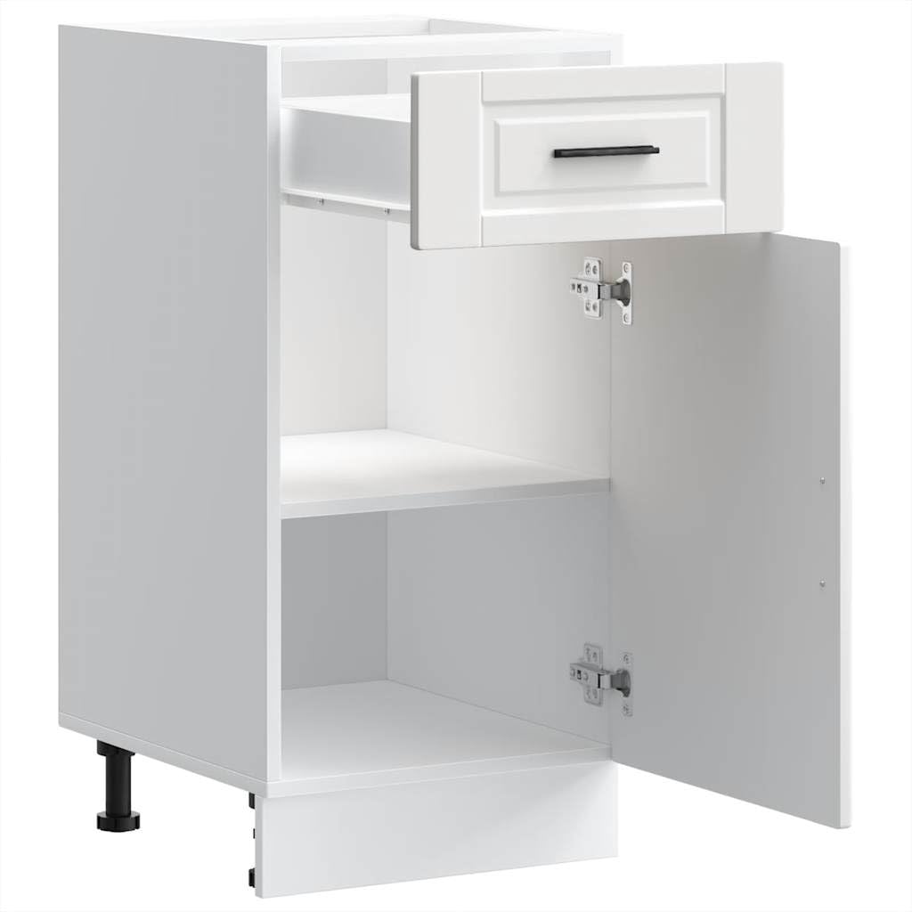 vidaXL Küchenunterschrank Porto Weiß Holzwerkstoff, Spülenunterschrank, Schrank Küche, Lagerschrank, Unterschrank für Küche, Küchenzeile