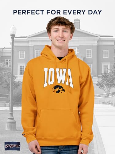 Image of JanSport NCAA Officially Licensed Rival Hoodie, Long Sleeve Unisex Sweatshirt, Cotton-Polyester Blend, Double-Layered Hood
