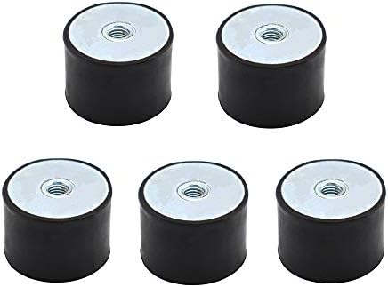 CCTVMTST 5pcs 40x30mm Female M8 Thread Rubber Mounts Isolator Replaces Anti Vibration Pads Flat Silentblock Base Block