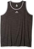 adidas Men's Heathered Tank Top, Black/Granite, Large