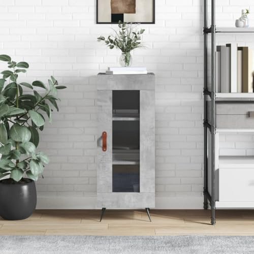 LAPOOH Aparador de hormigón gris 34.5x34x90 cm de madera de ingeniería, aparador, gabinete de cocina, armario de almacenamiento, aparador (SPU:828768)