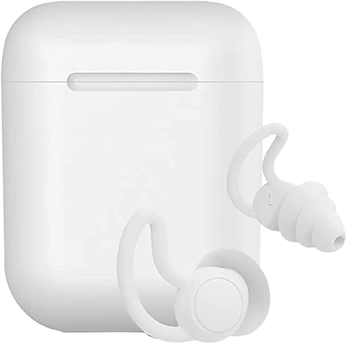 耳栓 睡眠用 最強 3層防音設計 遮音値40dB 耳栓 みみせん 防水 飛行機/オフィス/仕事/勉強 騒音対策 泳ぎ 水洗い可能 収納ケース付きソフト生地 (ホワイト)