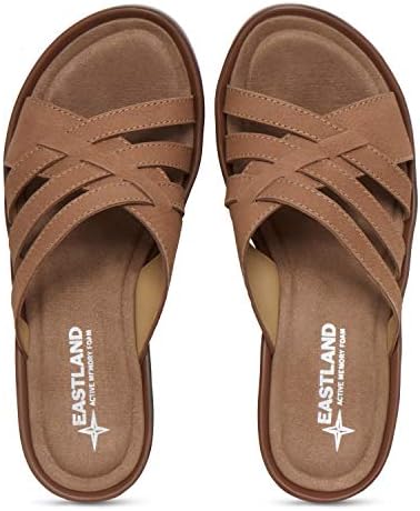 Eastland Women's Poppy Slide Sandal, Light Tan, 8 | Image 4