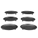 Hosley's Set of 6 Black Iron Pillar Plates - 7" Diameter