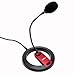 PC Goose Neck Microphone, Computer Microphone With Mute Switch and Stand, Plug And Play 3.5mm Microphone For Desktop/Laptop/iPad/Tablet