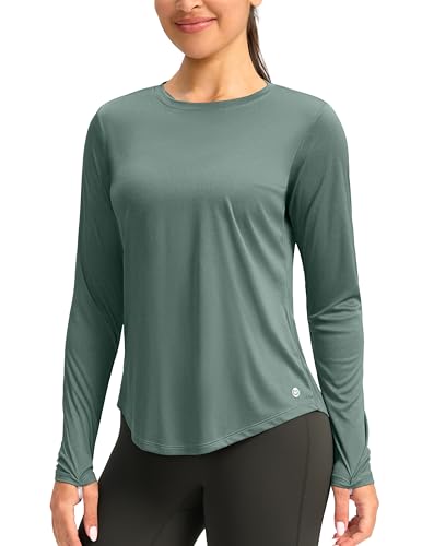 Women's UPF 50+ Sun Shirt Long Sleeve UV Shirts Rash Guard Lightweight Quick Dry Workout Hiking Tops for Women