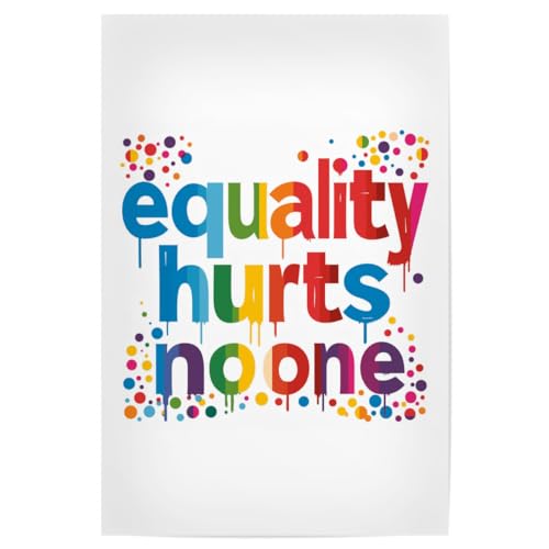 artboxONE Poster 30x20 cm Typografie Equality Hurts no one - Pride - Bild Pride gleichheit LGBTQ