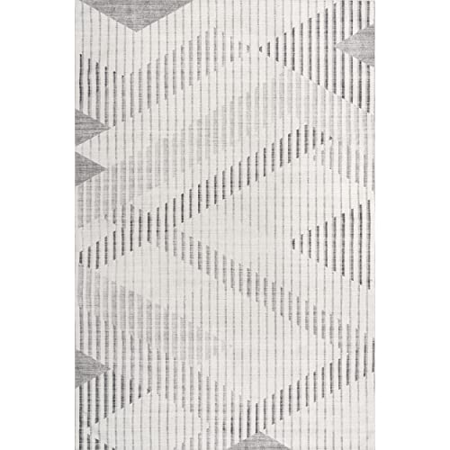 Nuloom Azzie Modern Zig Zag Machine Washable Area Rug, 8' X 10', Beige #TOP2