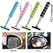 4Pcs Retractable Car Mirror Squeegee, Mini Side Rearview Wiper with Rod, Universal Squeegee Car Cleaning Accessories for Rainy Foggy Weather