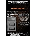 Prolite-Dual-LCD-Charger-for-Nikon-EN-EL25-Camera-Li-ion-Battery-Comes-with-Type-C-Micro-USB-Port-Type-C-Wire