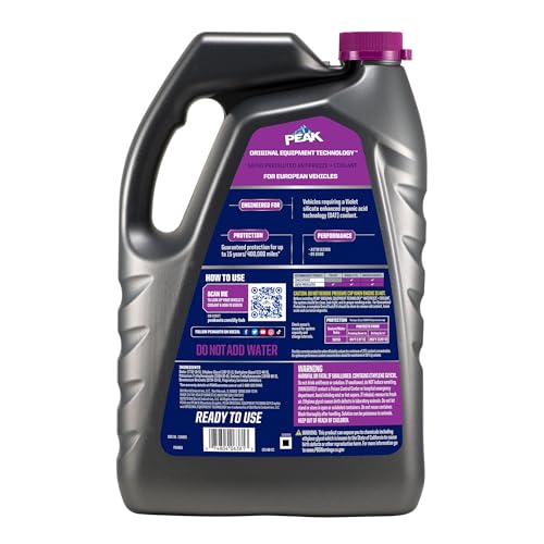 PEAK OET Extended Life Violet 50/50 Prediluted Antifreeze/Coolant for European Vehicles, 1 Gal. - Image 3