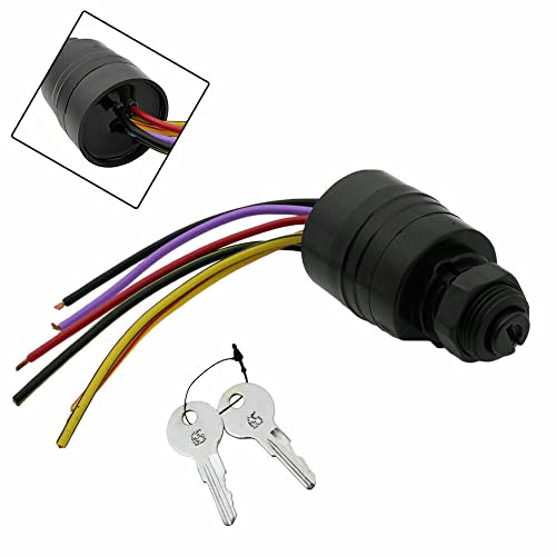 POWEROB TEC 6-Wire Outboard Engine Key Ignition Switch 87-17009a2 87-17009a5 is Used for Mercury Outboard Engine Control Box