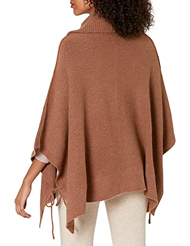 Cable Stitch Women's Cozy Cowl Neck Poncho - 3/4 Sleeve Oversized Turtleneck Sweater Pullover Cape Top2