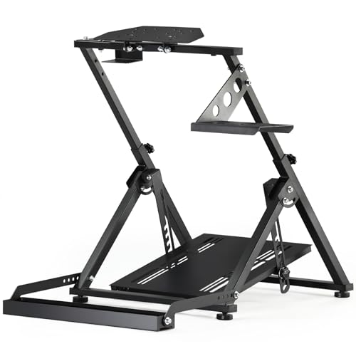 Reviews de Plataformas y soportes - solo los mejores. 41 Hottoby Steering Wheel Stand with Pulley Chair Fixing Fit for Fanatec/Thrustmaster/Logitech G25 G27 G920, Racing Simulator Cockpit, Not Included Shifter,Wheel & Pedal