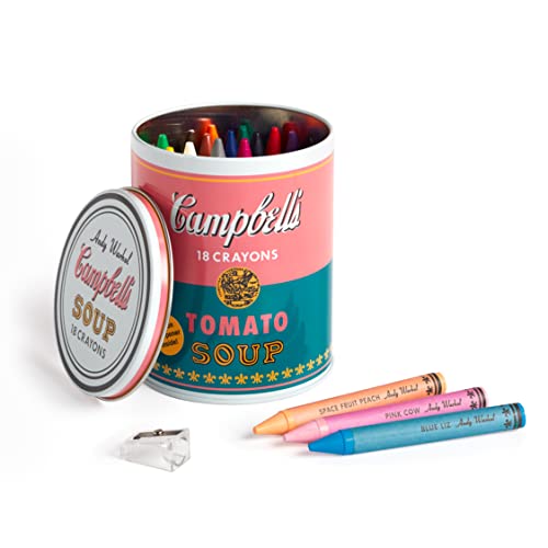 Crayons Warhol Soup Can avec taille-crayon inclus pour dessin