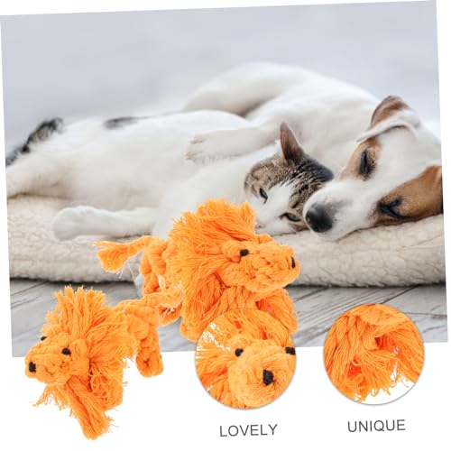 HOMOBABE Lion Shape Pet Molar Toy Interaktives Kauspielzeug Aus Baumwolle Für Welpen Zahnpflege Und Beschäftigung Fördert Gesundes Wachstum Und Spielvergnügen