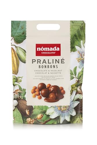 Bombones Praliné Fábula Nómada – 430 g – Bombones de Chocolate con Leche Rellenos de Praliné de Avellana – Selección Gourmet de Chocolate de Portugal