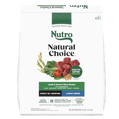 Nutro Natural Choice Large Breed Dry Dog Food, Adult Dog Food Lamb & Brown Rice Recipe, 30 lbs.