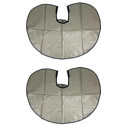 2 capas profesionales impermeables para teñir el cabello, capas de peluquería ajustables para cortes y colores de peinado, blanco, 27 x 23 cm (AQ-04), blanco, 27*23CM