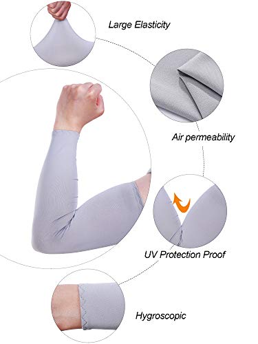 Image of Boao 10 Pcs UV Arm Sleeves Tattoo Cover | UV Sun Protection for Outdoor Activities, Stretchy Breathable Arm Sleeves, Cooling Compression for Sports Cycling Running