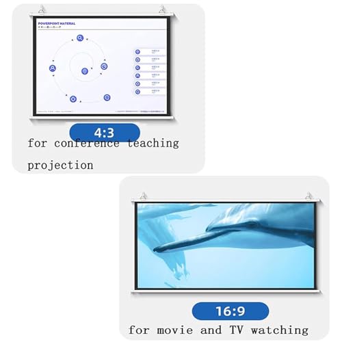 Pantalla manual de proyector 72 pulgadas 16:9 miniatura 3