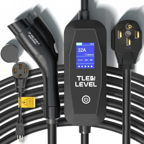 TLE LEVEL Level 2 EV Charger - Portable 40 Amp 9.6kW EV Charger, NEMA 14-50 Plug Electric Vehicle...
