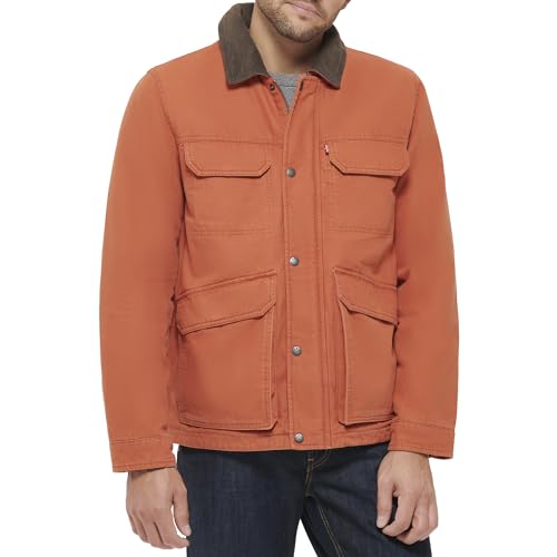 Image of Levi's Men's Cotton 4-pocket Depot Jacket With Corduroy Collar