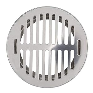 Nivvity Bodenablauf Dusche, Bodenablauf Edelstahlbalkon Antiblockierender Bodenablauf für den Außenbereich(160 Flacher Mund) für Abflussrohre Auspuffrohre Dachbalkon den Außenbereich