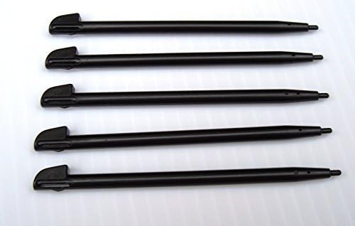 Stylus Pens for Nintendo Wii U Game Console Touch Pen Set of 5 Black pens, with Primetime Key Chain