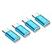 Price comparison product image Skyee USB C Adapter, [4 Pack] USB C to Micro USB Adapter Converter Aluminum Alloy Type C OTG Adapter for Samsung Galaxy S9/S8, Huawei P20, MacBook Pro 2018/2017 and Other Type-C Devices - Blue