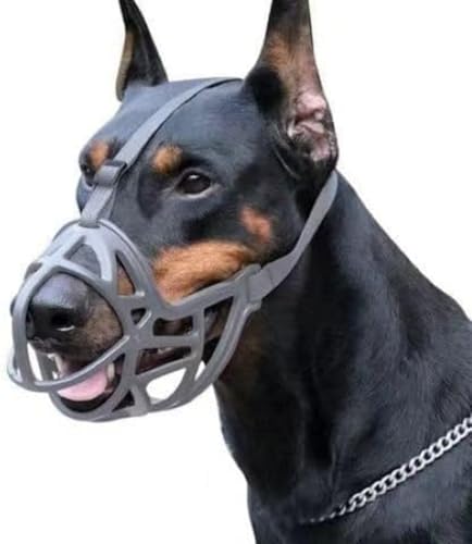 犬 口輪 犬用マズル 犬用口輪 柔らかい 快適 通気性 水が飲める 小型犬、中型犬、大型犬用の 口輪で、噛みつき、吠え、噛みしめを防ぎます、家具破壊防止 長さは調節可能です 外出便利グッズ (Large,B)