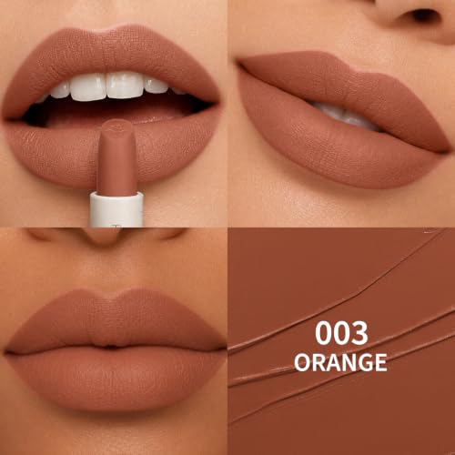 Image of FOCALLURE Matte Lipstick - Hydrating, Non-Drying, Full Coverage Orange 003
