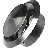 Ø 125mm Metall Anemostat - Abluft Zuluft Tellerventil - Rund Edelstahl Lüftungsventil