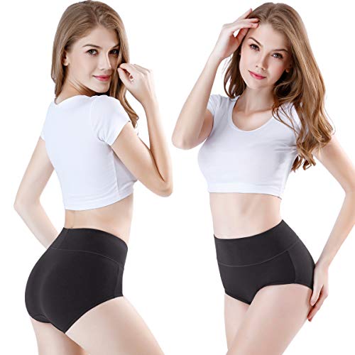 Image of wirarpa Women's Modal Underwear Soft High Waist Briefs Ladies Panties 4 Pack (Regular & Plus Size)