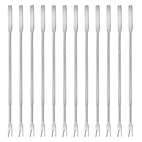 Cabilock 12Pcs Cuisine Outils de Fruits de Mer Professionnel en Acier Inoxydable Écrou Crustacés Choisir Fourchettes de Homard de Fruits de Mer pour Restaurant de Cuisine à Domicile